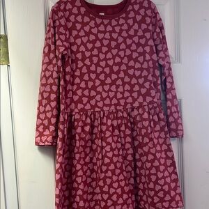 Tea Collection Pink hearts skater dress size 6